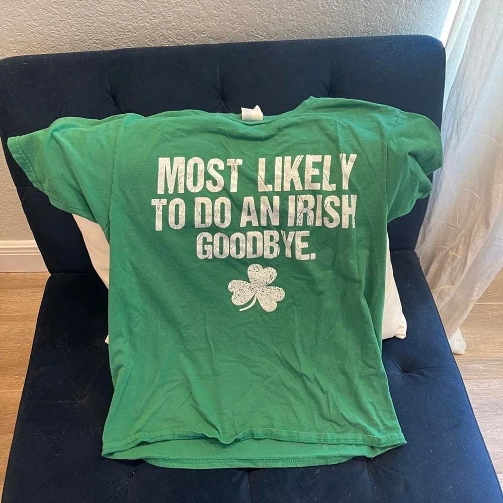 Green Irish Goodbye St Patrick's Day Graphic Tee Men's L